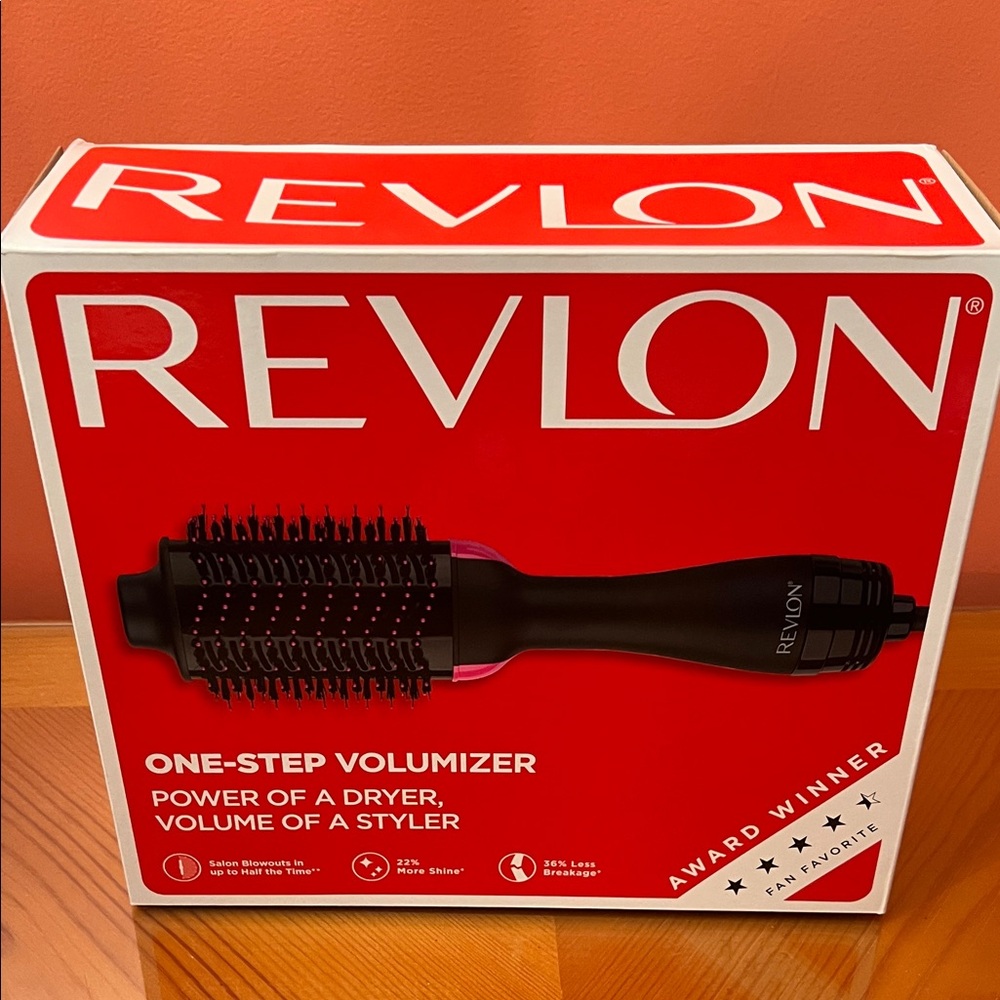 NEW Revlon Pink and Black One-Step Hair Dryer and Volumizer